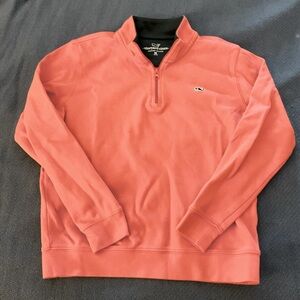 Vineyard Vines- Boys 1/4 Zip Shep Shirt, Nantucket Red, Size M (12-14)